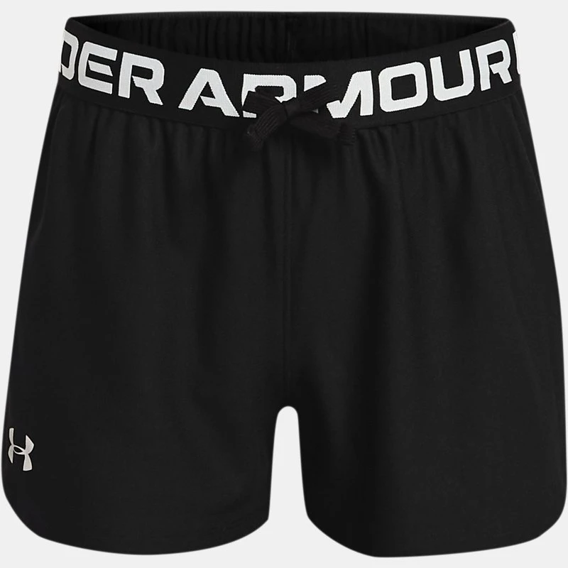 Play Up Girls Shorts Black / Metallic Silver YLG (59 in)