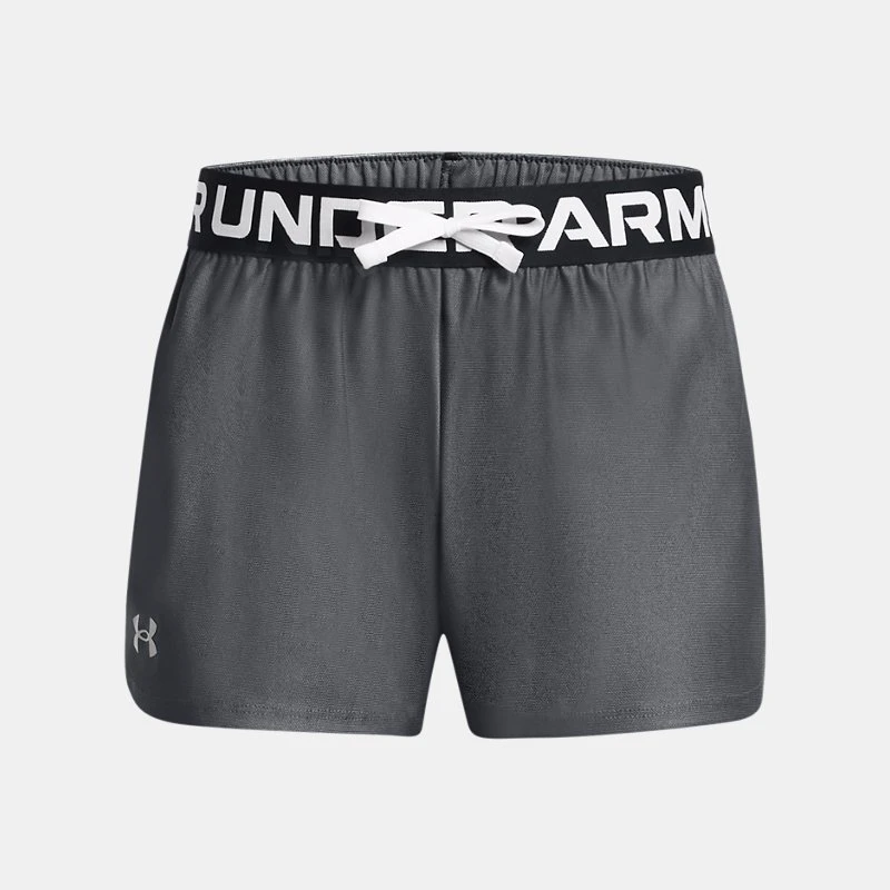 Play Up Girls Shorts Pitch Gray / Metallic Silver YLG (59 in)