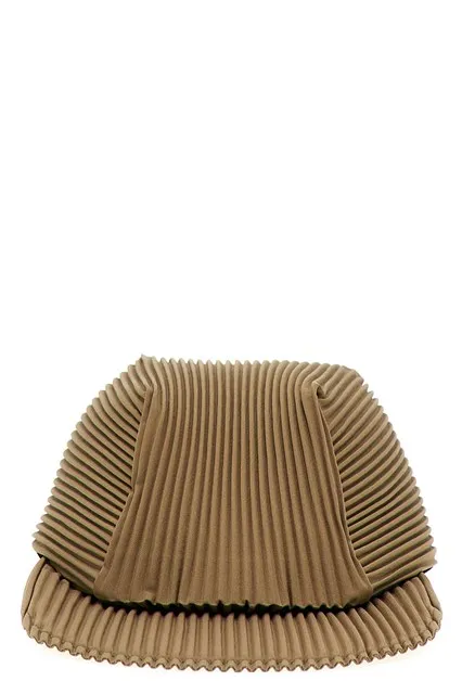 Pleated baseball cap - Beige