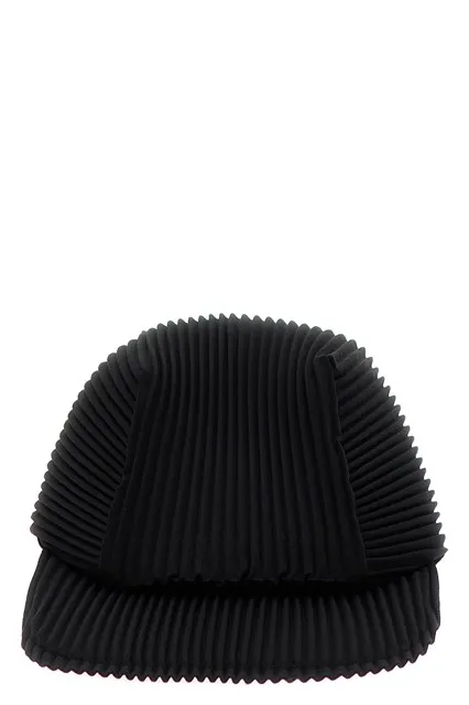 Pleated baseball cap - Black