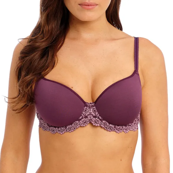Plum Embrace Lace Contour Bra - Purple