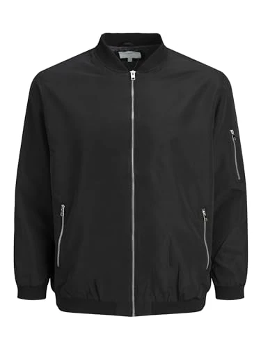 Plus Men's Jjerush Ps Noos Bomber Jacket, Black, 2XL UK