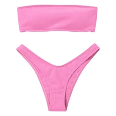 Plus Size Bikini Sets for Women UK Pink Quick Dry Women's Bikinis Set Twist Front Tie Side Micro Bikinis, Women's Bottom Bathing Suits Vintage Print Swimwear 30Th Birthday Gifts for Women Cheap Gifts