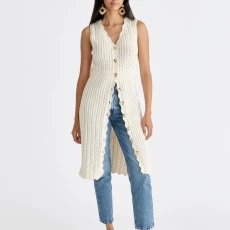 Pointelle knitted dress