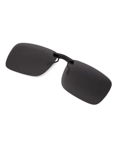 Polarized Unisex Clip on Sunglasses for Eyeglasses-Good Clip Style Sunglasses for Myopia Glasses Outdoor/Driving/Fishing S Size
