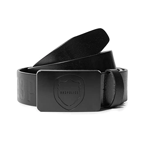 Police Pendino 9397 Leather Belt - Black Large Black