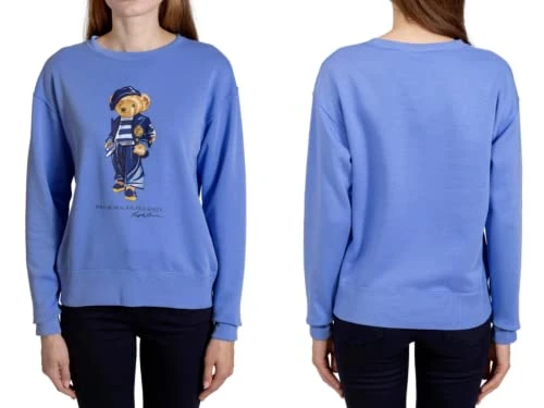 Polo  Bear In Paris Bear Sweatshirt Sweater Jumper Blue New Season, blue, M