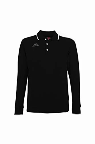 Polo Man Long Sleeve Cotton Piquet 100% Cotton - 200 gr. - Black - XL