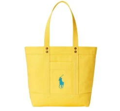 Polo Polo Gold Big Pony Canvas Tote Bag Travel Polo Polo Gold Big Pony Canvas Tote Bag Travel