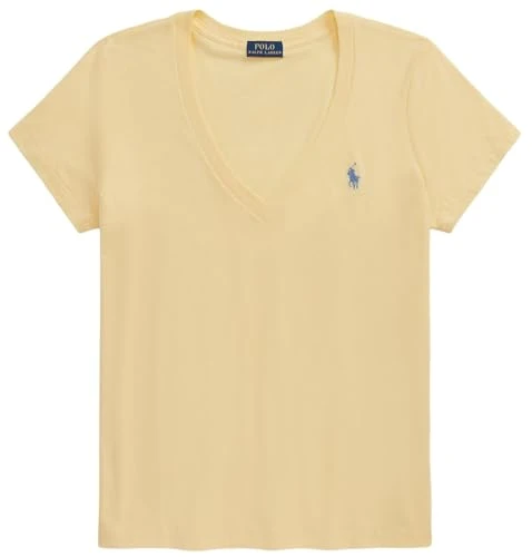 Polo RL Women's V-Neck Pony T-Shirt, T-bird Yellow, S