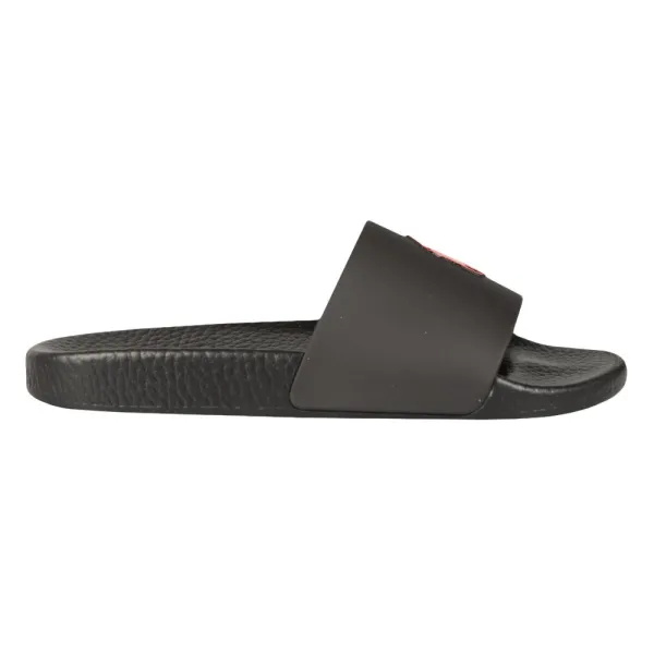 Polo Slide in Black and Red