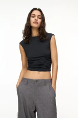 Polyamide Cut-Out Top - Black