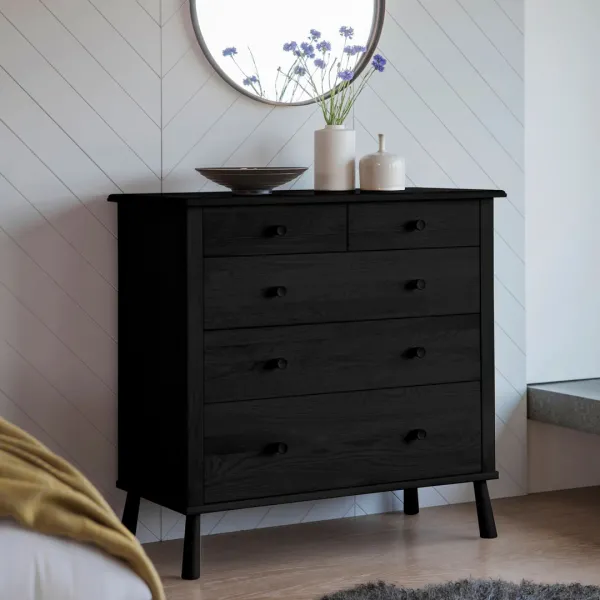 Portland Chest of Drawers Black