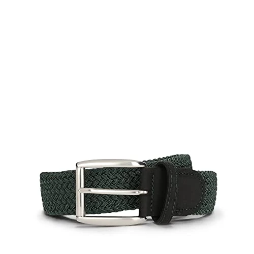 Prat Green braided vegan belt with a buckle