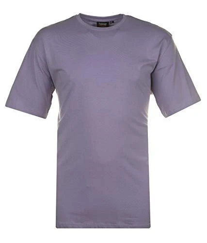 Premium Combed Cotton Crew Neck Tee Shirt in Lilac in 5XL