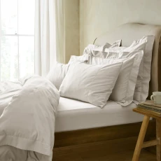 Premium Linen King Fitted Sheet White