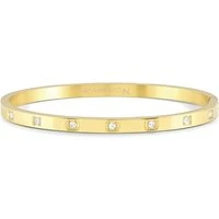 Pretty Bangles Small Gold White Square