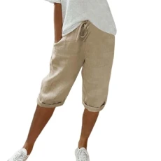 Prime Deals Linen Shorts Women Knee Length Drawstring Women Shorts with Pocket Solid Color Printed Pants Elastic 2024 Summer UK Loose Fit Breathable Casual Shorts for Outdoor Clearance Bargains Prime Deals Linen Shorts Women Knee Length Drawstring Women Shorts with Pocket Solid Color Printed Pants Elastic 2024 Summer UK Loose Fit Breathable Casual Shorts for Outdoor Clearance Bargains