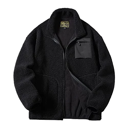Prime Deals Of The Day Prime Sale  Mens Big And Tall Winter Coats Leisure Warm Fleece Plus Size Zipper Pocket Lapel Cardigan Jacket Mens Blouson Jacket Summer Bike Jacket Work Sales Clearance
