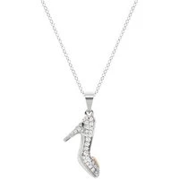 Princess Cinderella Slipper Necklace - Silver