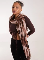 Printed Scarf - ONE - BROWN PATTERN