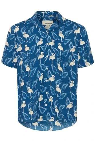 Printed Short Sleeve Shirt for Men's (20717503) Navy Peony 6XL