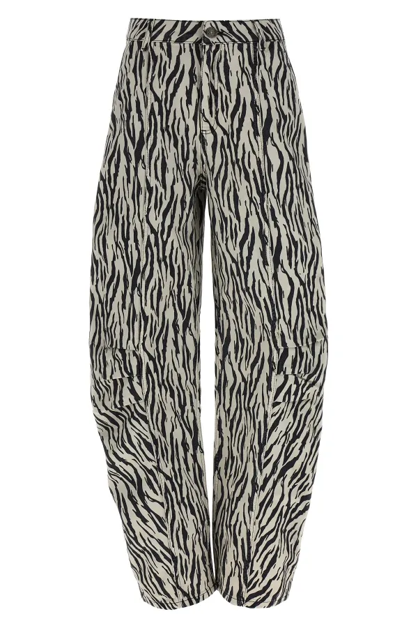 Printed Twill Cargo Pants