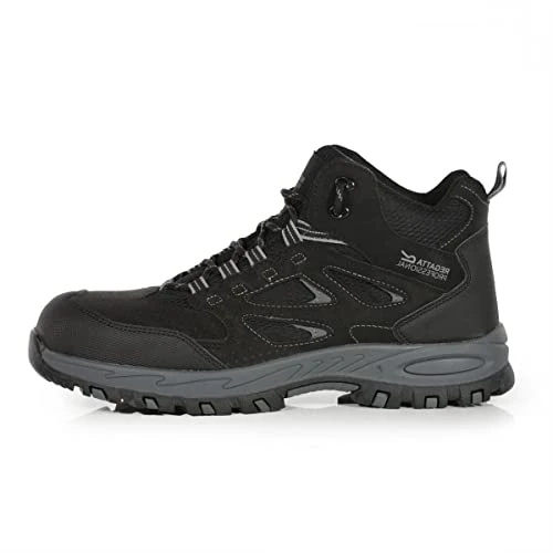 Professional Men's Mudstone Safety Hiker Boots, Black, 6 UK