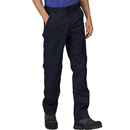 Professional Mens Pro Cargo Workwear Trousers - Navy - 40