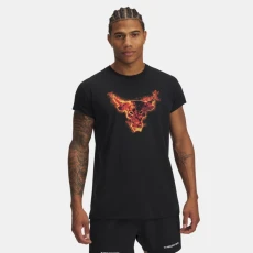 Project Rock Cap Sleeve Mens T hirt Black / Castlerock