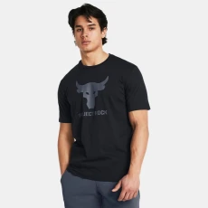 Project Rock Payoff Graphic Mens Short Sleeve Black / Downpour Gray
