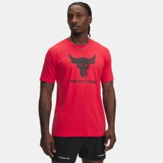 Project Rock Payoff Graphic Mens Short Sleeve Lava Red / Black