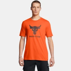 Project Rock Payoff Graphic Mens Short Sleeve Team Orange / Black