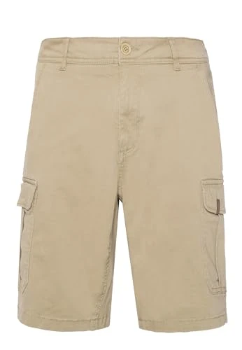 PRTNYTRO Men's Cargo Shorts, Bamboo Beige, S