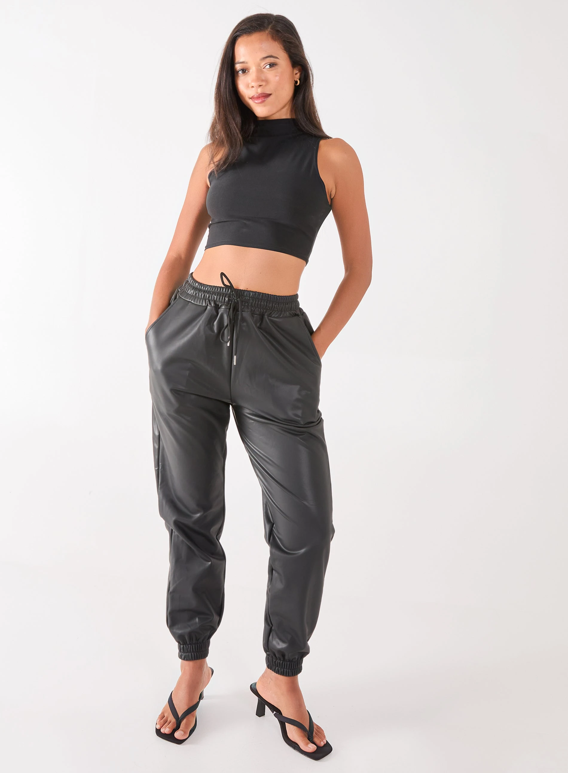 PU Joggers  - M/L  - Black