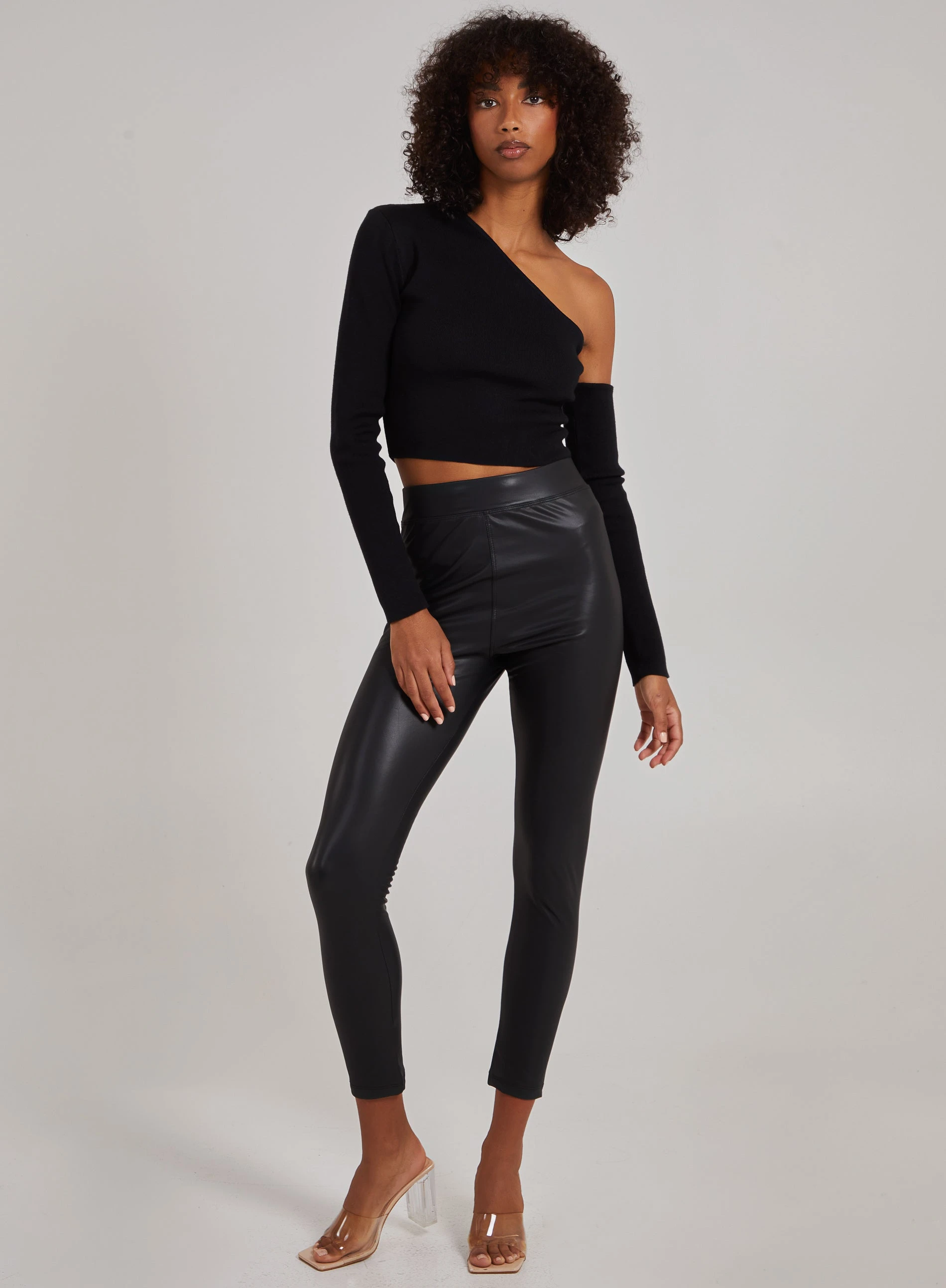 PU Lined Trousers  - S  - Black