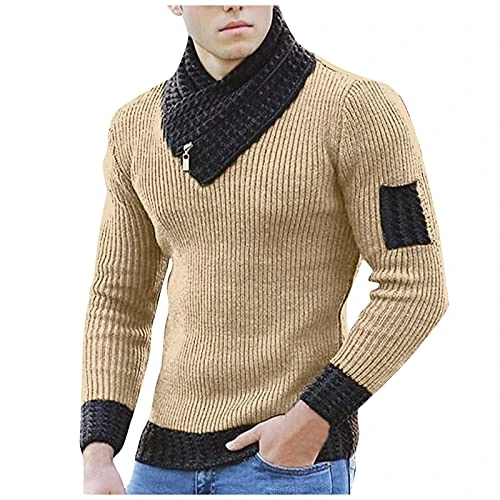 Pullover Size Colour Scarf High England Men's Sweater with Fixed Collar Men's Pullover Cashmere Coat