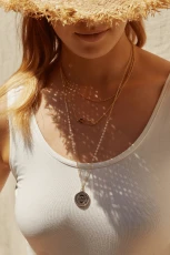 Punk Style Strand Necklace - Gold