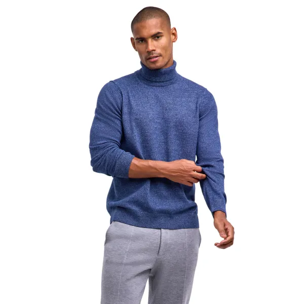 Pure Lambswool Men Pullover - Blue