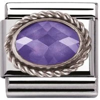 Purple Cubic Zirconia Charm