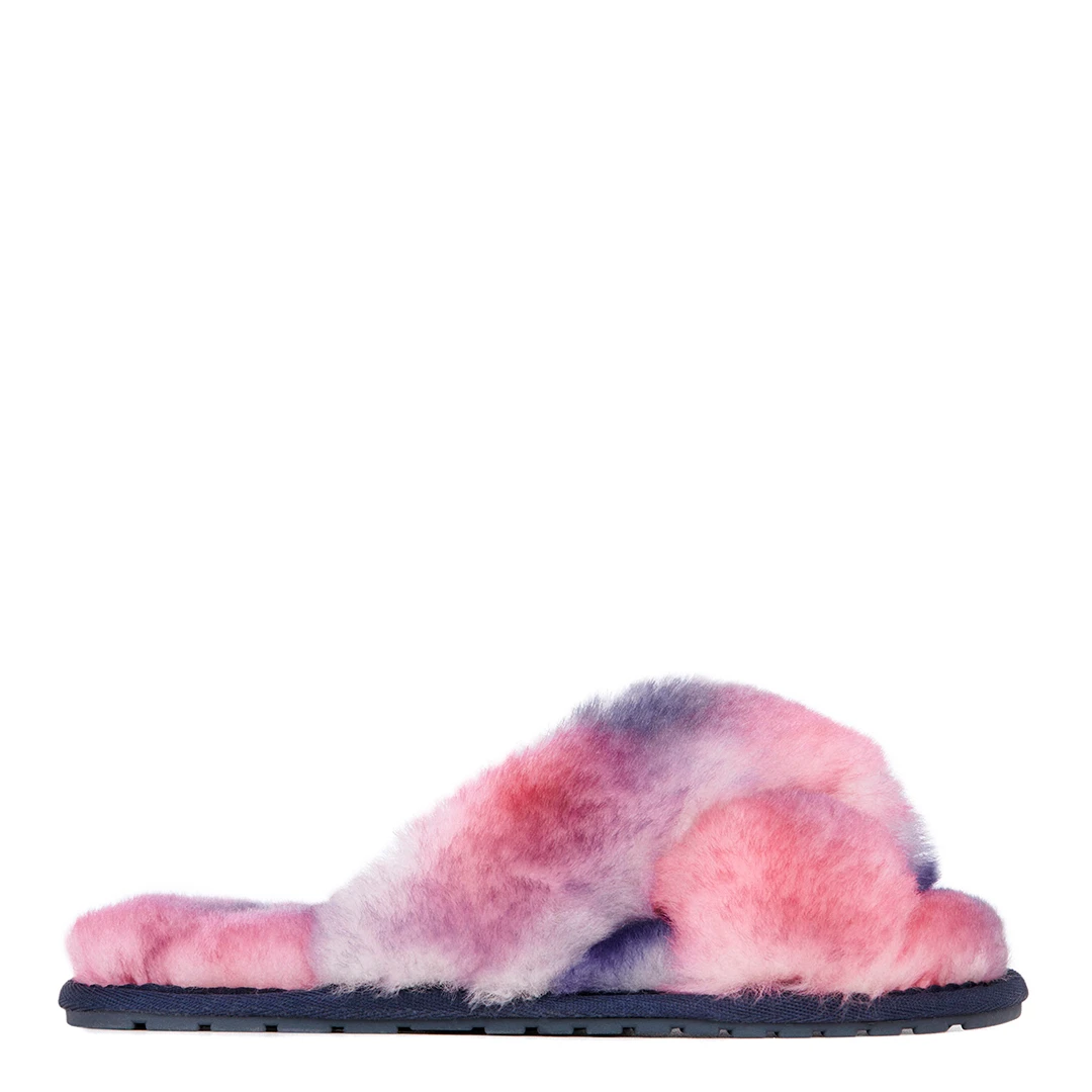 Purple Mayberry Tie Dye Sheepskin Slippers