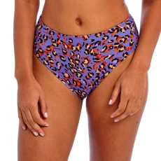 Purple & Multi Leopard Santiago Nights High Waist Bikini Brief