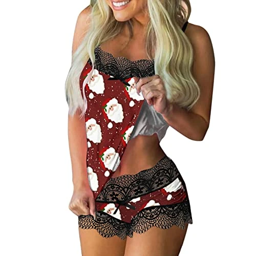 Pyjamas for Women Cotton Sale Clearance Two Piece Floral Print Summer Pajama Set Sweetness Cami Sets Silk Pyjamas for Women Classic Satin Pyjama Set Button down Ladies Pyjamas Try Before You Buy