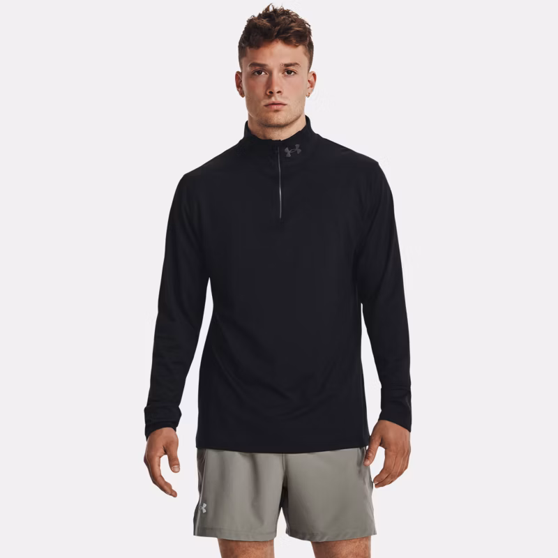 Q lifier Mens Half Zip Black / Black / Reflective