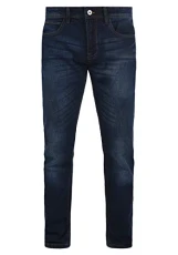 Quebec Men's Denim Jeans, Size:W31/32, Colour:Dark Blue (855)