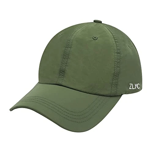 Quick Dry Baseball Cap for Women Men Unstructured Sports Golf Tennis Hat(Solid Army Green),One Size