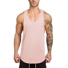 Quick Dry Training Tank Tops for Men Gym Muscle T-Shirt Sports Vest Sleeveless T-Shirt Fitness Tank Running Tank Sports Tank Top, beige, M