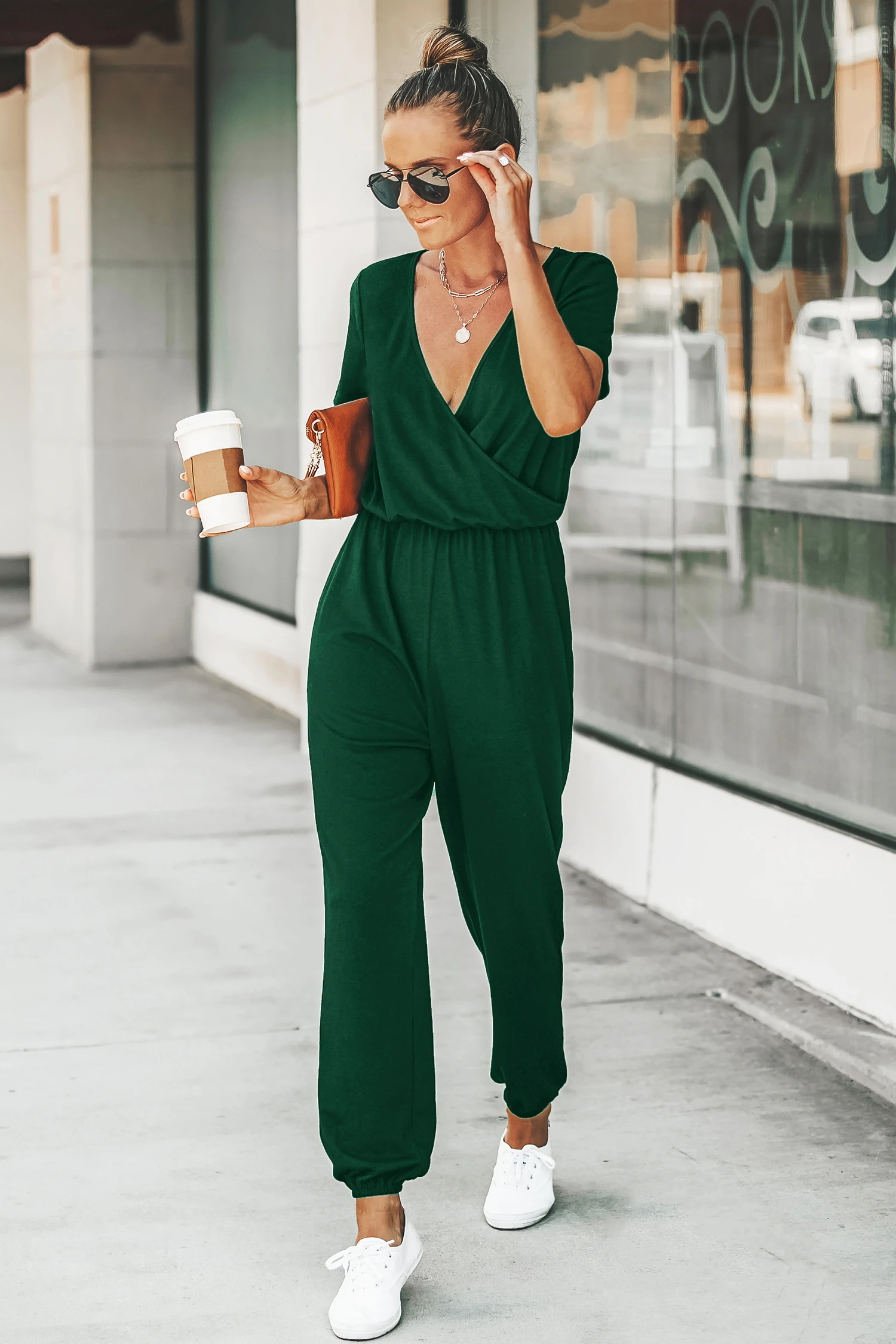 Quiet Luxe Green Jumpsuit