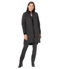 Quilted Coat with Soft Padding Inside and Special Quilt Pattern. | 100% Polyester | ART06 Black 46 Quilted Coat with Soft Padding Inside and Special Quilt Pattern. | 100% Polyester | ART06 Black 46