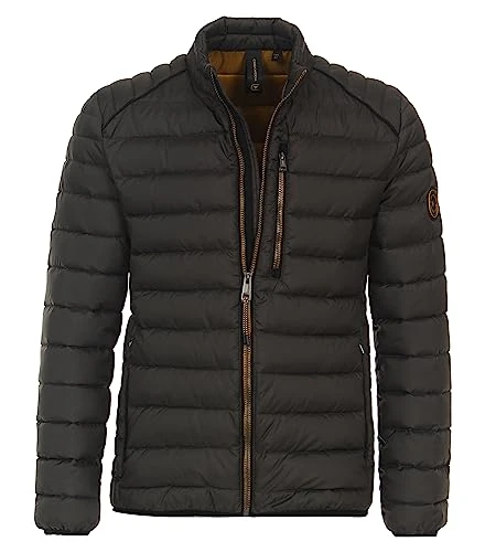 Quilted jacket, plain, dark green, XXL